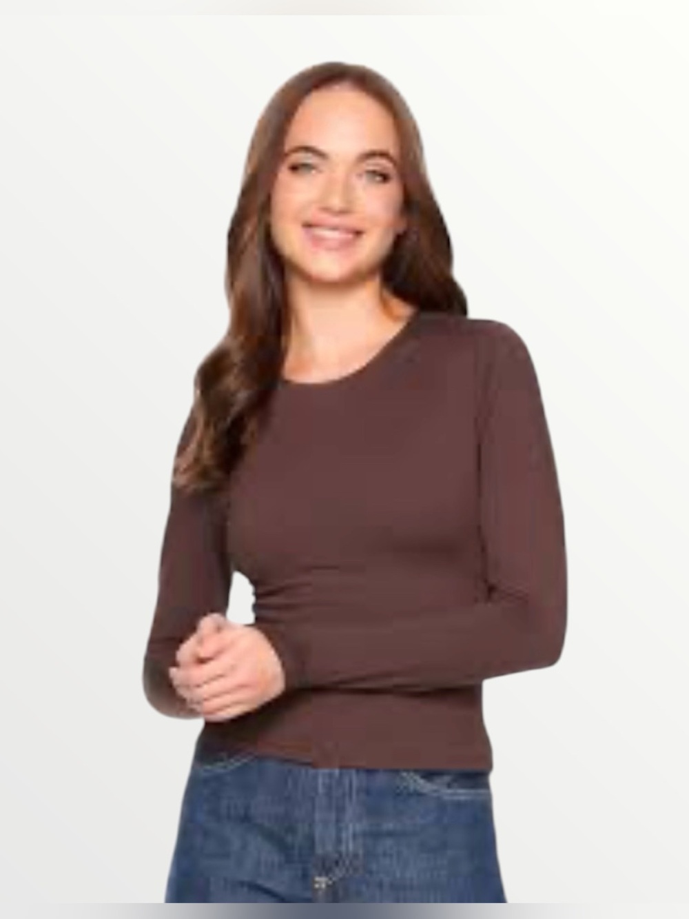 Susana Monaco Java Double-Lined Crew Neck Top NWT Small